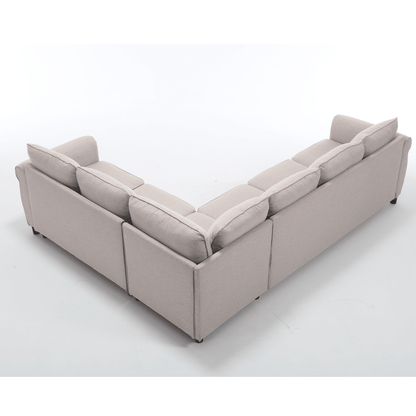 [NEW ARRIVED] [VIDEO PROVIDED]Sleeper Sofa, 2 in 1 Pull Out Couch Bed,6 seater sofa bed, L Shaped Sectional Sofa ,Rivete image 16