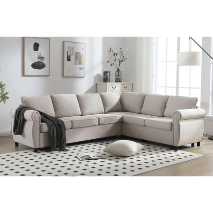 [NEW ARRIVED] [VIDEO PROVIDED]Sleeper Sofa, 2 in 1 Pull Out Couch Bed,6 seater sofa bed, L Shaped Sectional Sofa ,Rivete image 10