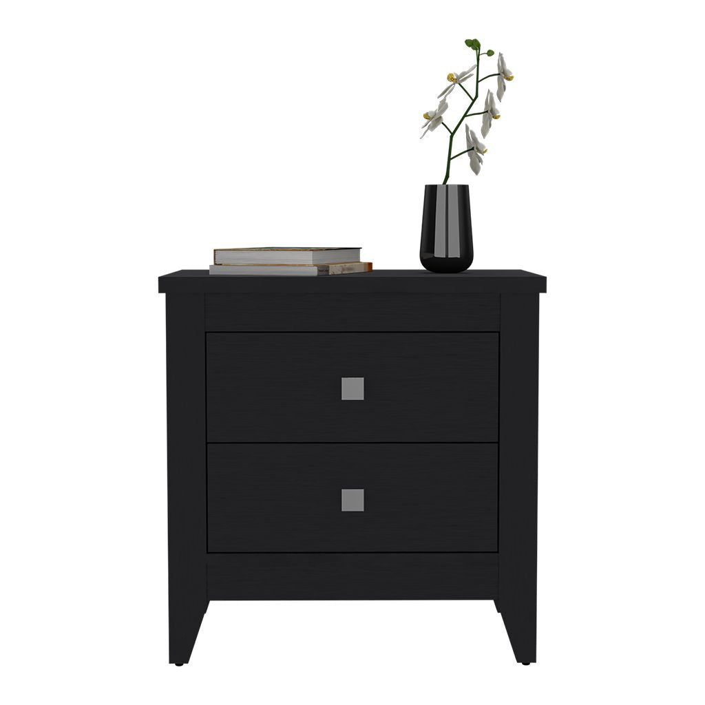 Nightstand 24"H, Two Drawers, Four Legs, Superior Top, Black image 6