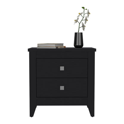 Nightstand 24"H, Two Drawers, Four Legs, Superior Top, Black image 6