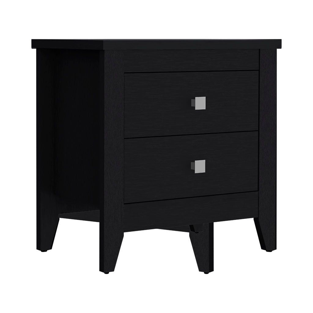 Nightstand 24"H, Two Drawers, Four Legs, Superior Top, Black image 5