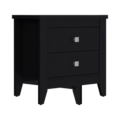 Nightstand 24"H, Two Drawers, Four Legs, Superior Top, Black image 5
