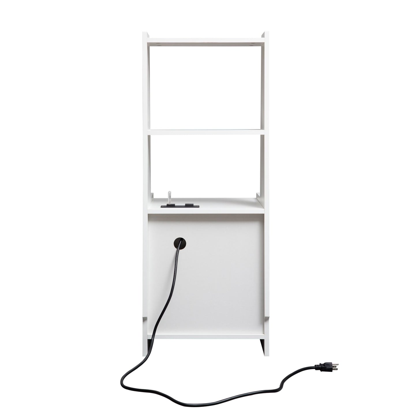 Nightstand with Charging Station, Smart Nightstand with Night Light, Modern Night Stand with Bookshelf, Bedside Tables w image 11