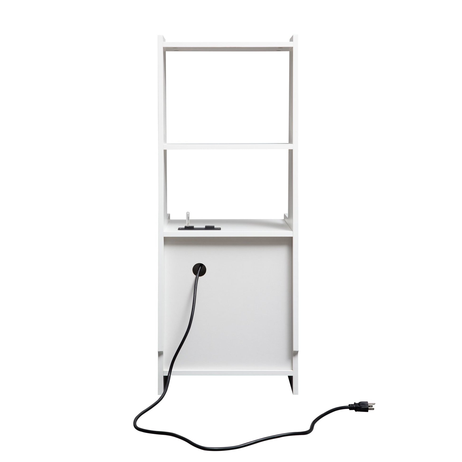 Nightstand with Charging Station, Smart Nightstand with Night Light, Modern Night Stand with Bookshelf, Bedside Tables w image 11