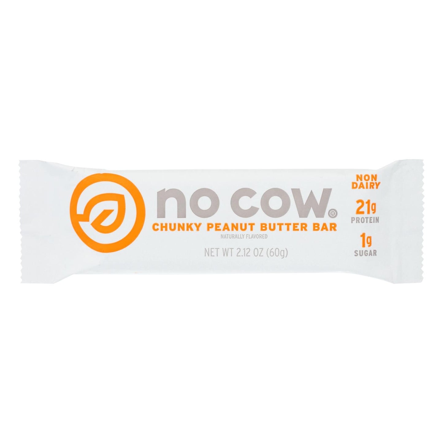 No Cow Bar Chunky Peanut Butter Bar - Case Of 12 - 2.12 Oz image 2