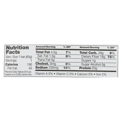 No Cow Bar Chunky Peanut Butter Bar - Case Of 12 - 2.12 Oz image 3