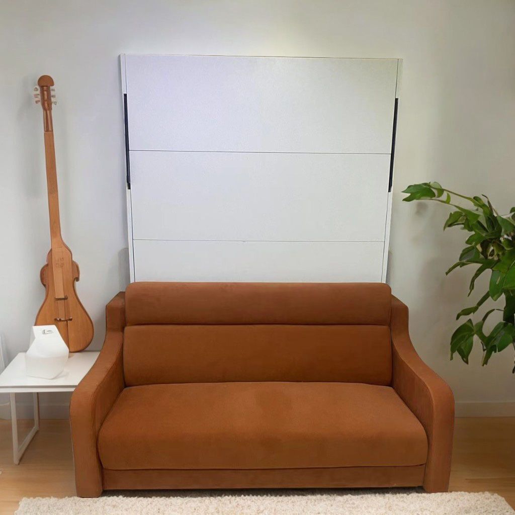 No Need Fix to The Wall Morden Deisgn Vertical Murphy Bed with Sofa for Bedroom or Guestroom White Wall Bed Space Saving image 15