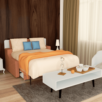 No Need Fix to The Wall Morden Deisgn Vertical Murphy Bed with Sofa for Bedroom or Guestroom White Wall Bed Space Saving image 5