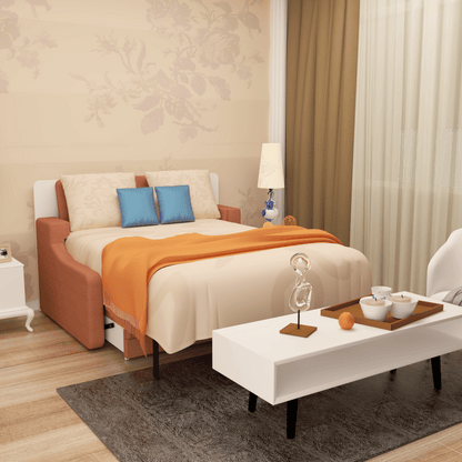 No Need Fix to The Wall Morden Deisgn Vertical Murphy Bed with Sofa for Bedroom or Guestroom White Wall Bed Space Saving image 4