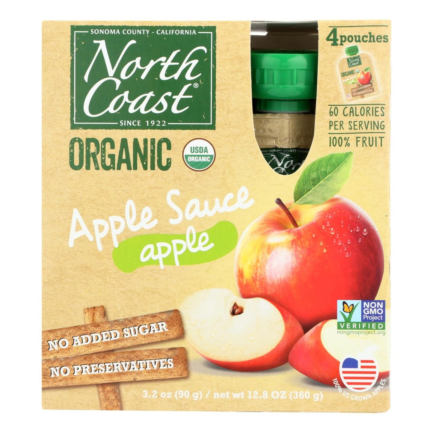 North Coast - Applesauce Pouch - Case Of 6 - 4/3.2 Oz image 2