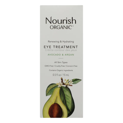 Nourish Organic Eye Treatment Cream - Renewing And Cooling - Avocado And Argan Oil - .5 Oz image 1