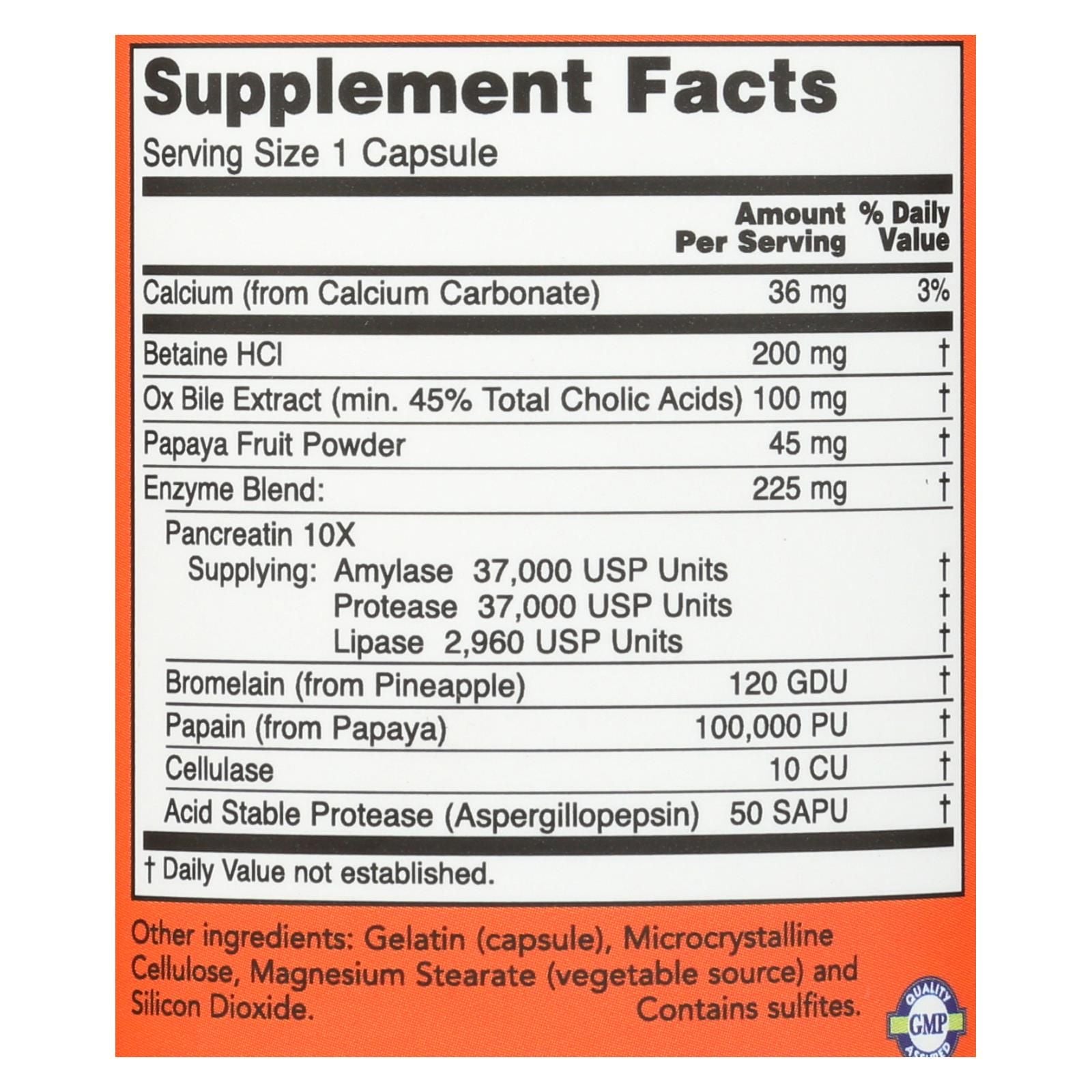 Now Foods - Super Enzyme - 1 Each-90 Vcap image 2