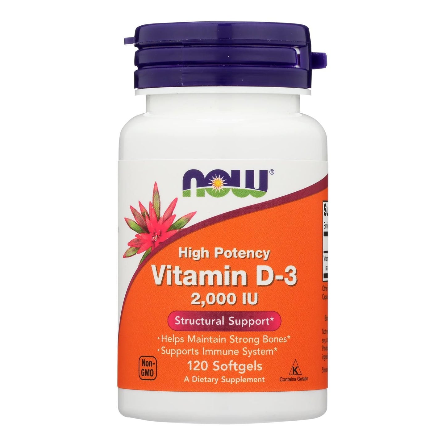 Now Foods - Vitamin D-3 2000iu - 1 Each-120 Sgel image 1