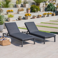 NAVAN CHAISE LOUNGE - DARK GREY