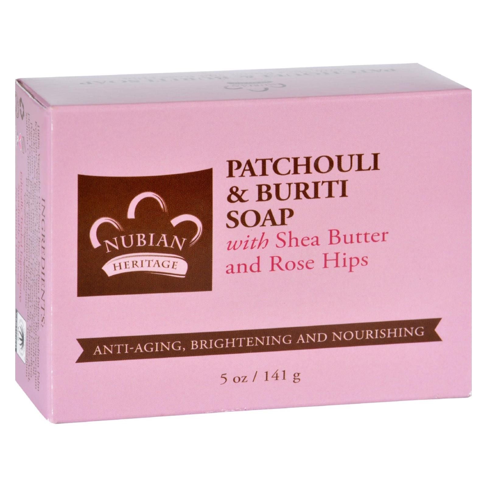 Nubian Heritage Bar Soap - Patchouli And Buriti - 5 Oz image 1