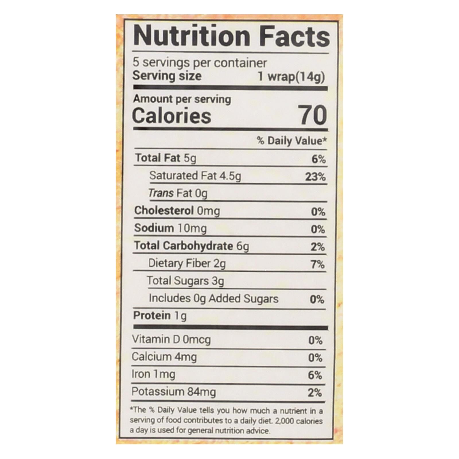 Nuco Organic Turmeric Coconut Wraps - Case Of 12 - 2.47 Oz image 2