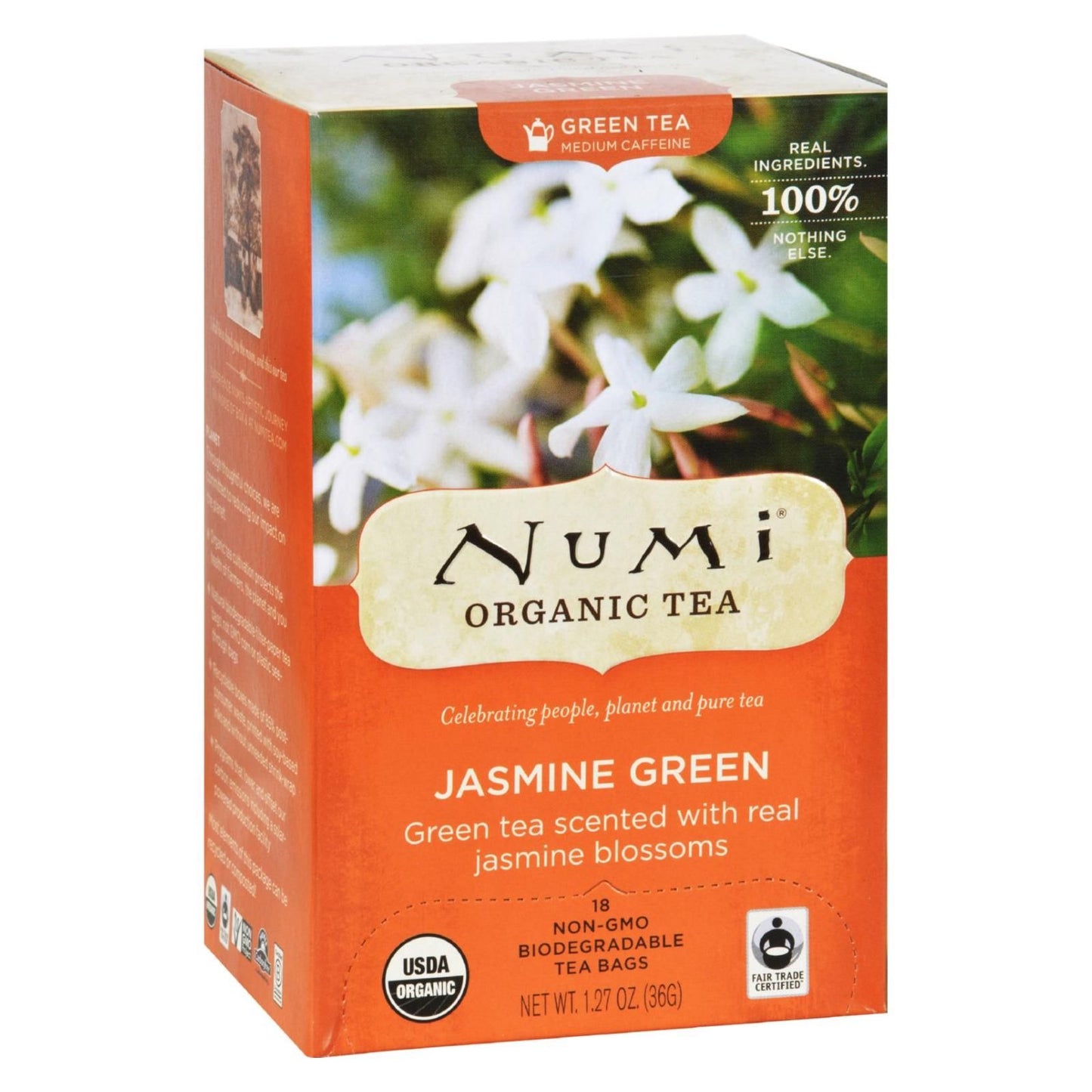 Numi Organic Tea Jasmine Green - 18 Tea Bags - Case Of 6 image 2