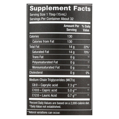 Nutiva 100% Organic Mct Oil - From Coconut - Unflavored - 16 Fl Oz image 2