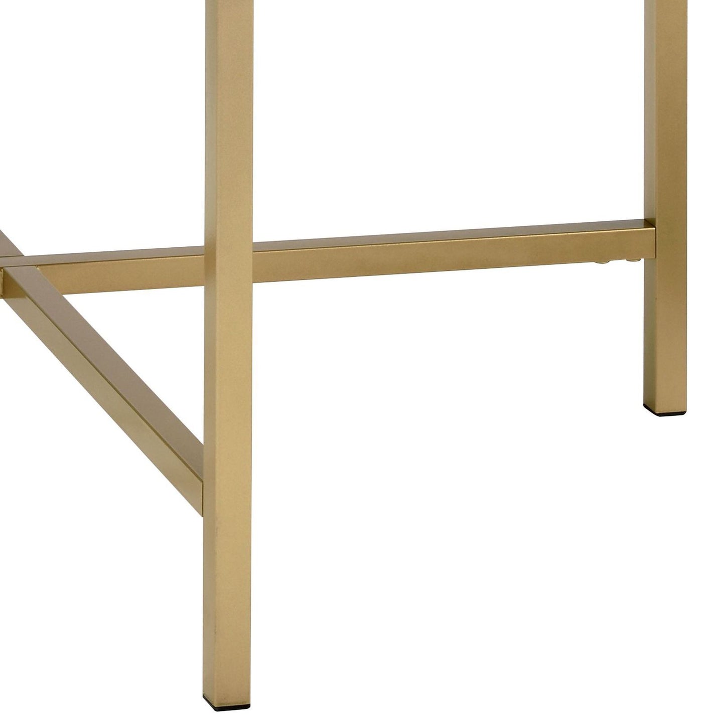 Oak and Gold Coffee Table with Tray Top image 5