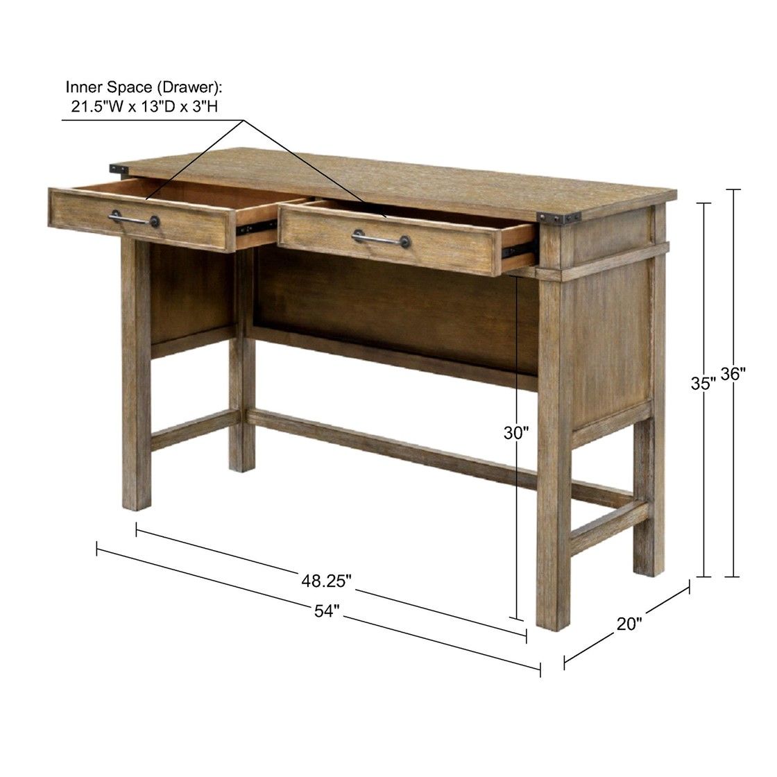 Occasional Table with 2 Drawers image 7
