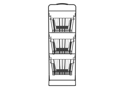 Oceanstar 3-Tier Metal Wire Storage Basket Stand with Removable Baskets – Black image 3