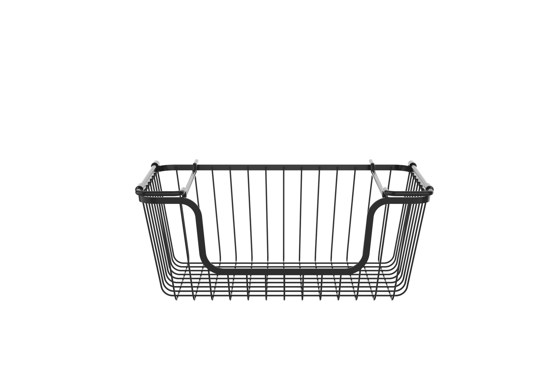 Oceanstar Stackable Metal Wire Storage Basket Set for Pantry, Countertop, Kitchen or Bathroom – Black, Set of 2 image 2