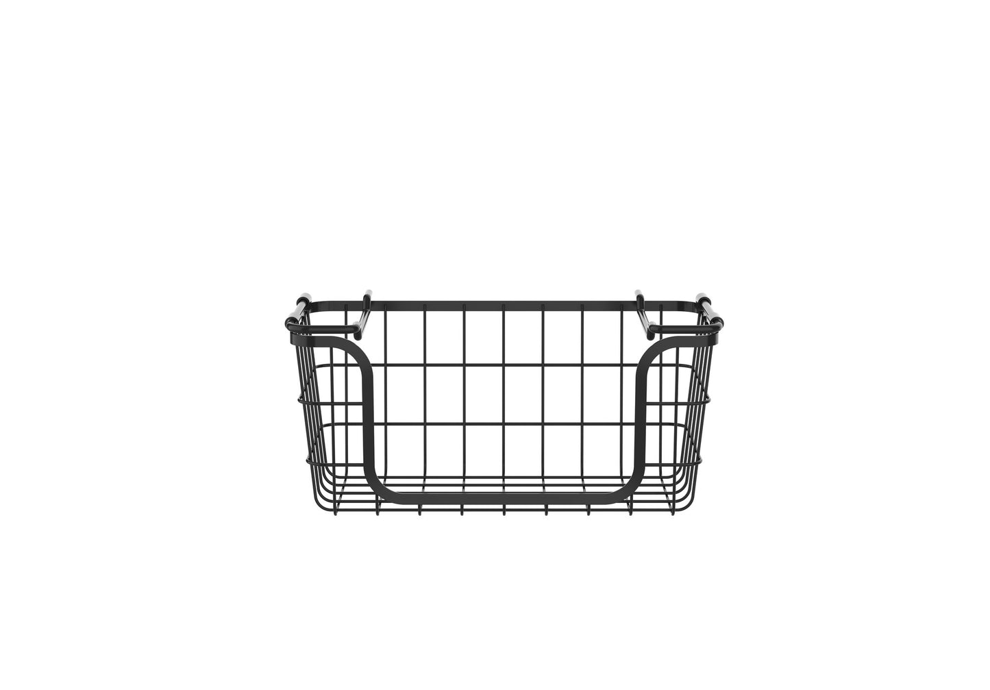 Oceanstar Stackable Metal Wire Storage Basket Set for Pantry, Countertop, Kitchen or Bathroom – Black, Set of 3 image 6