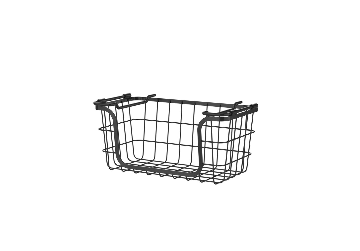 Oceanstar Stackable Metal Wire Storage Basket Set for Pantry, Countertop, Kitchen or Bathroom – Black, Set of 3 image 2