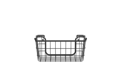 Oceanstar Stackable Metal Wire Storage Basket Set for Pantry, Countertop, Kitchen or Bathroom – Black, Set of 3 image 4