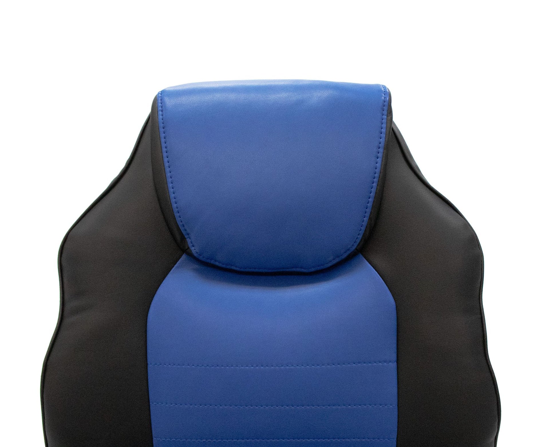 Office Chair Adjustable Height Office Chair Blue and Black Faux Leather image 9