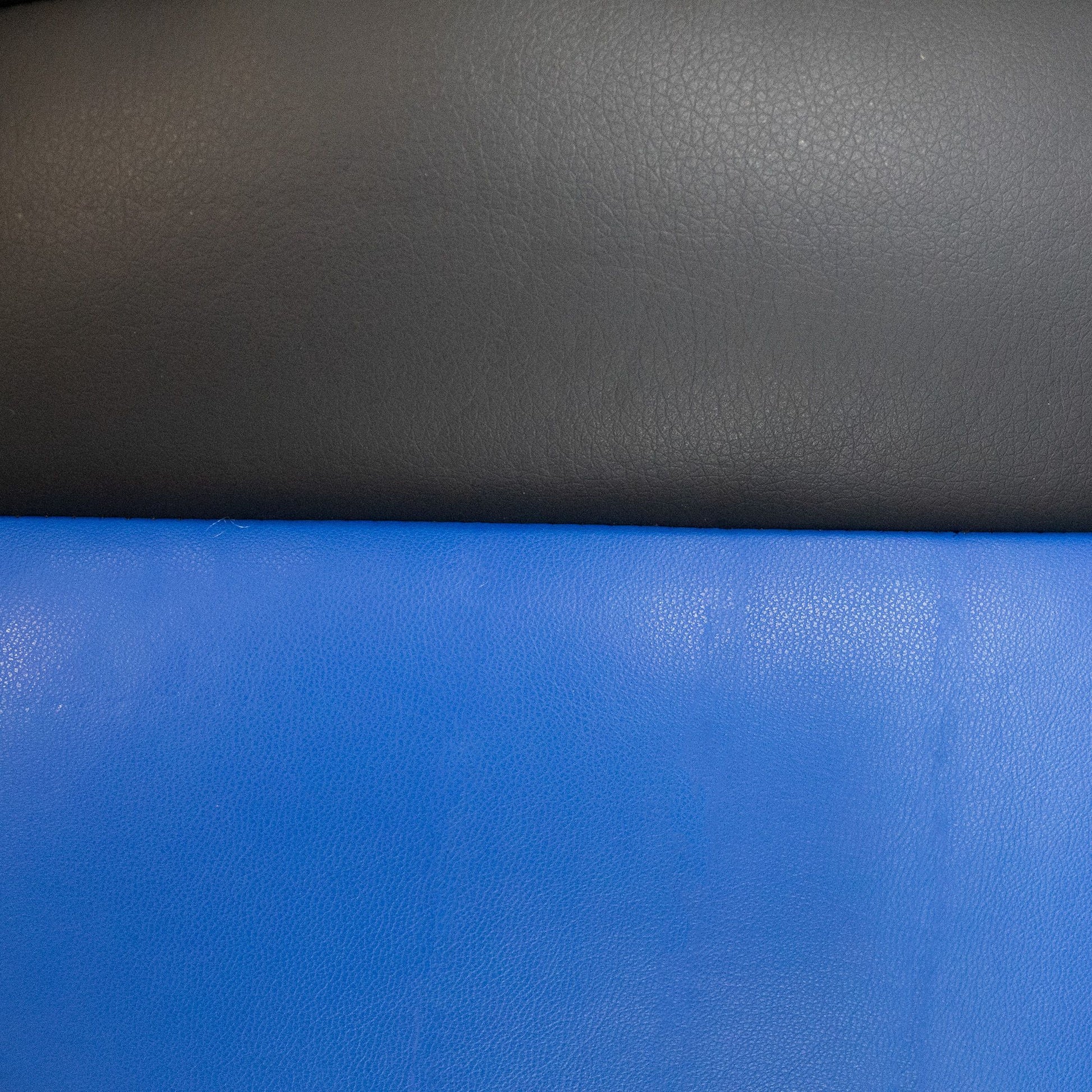 Office Chair Adjustable Height Office Chair Blue and Black Faux Leather image 11