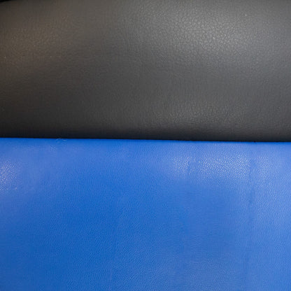 Office Chair Adjustable Height Office Chair Blue and Black Faux Leather image 11