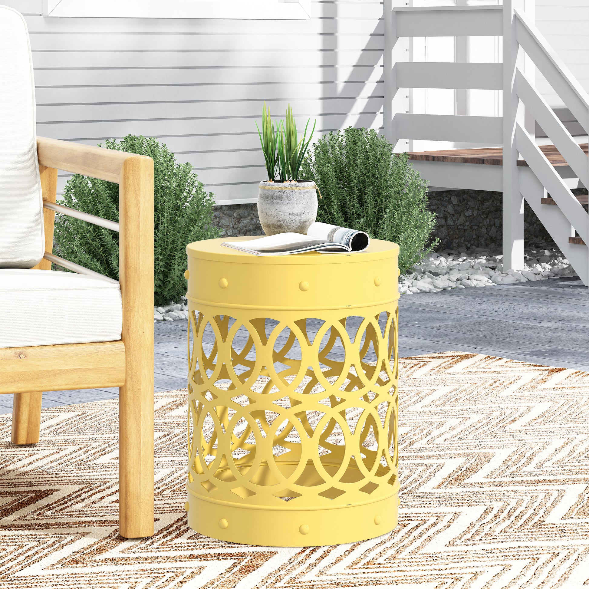 Outdoor Metal end Table -Large image 4