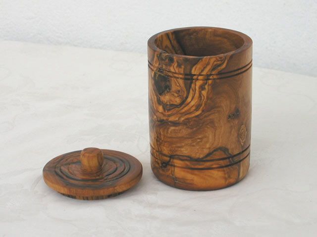 Olive Wood Spice Jar Salt Keeper with Lid - Hand-Carved Airtight Salt Cellar & Decorative Sugar Bowl, Sustainable Kitche image 7