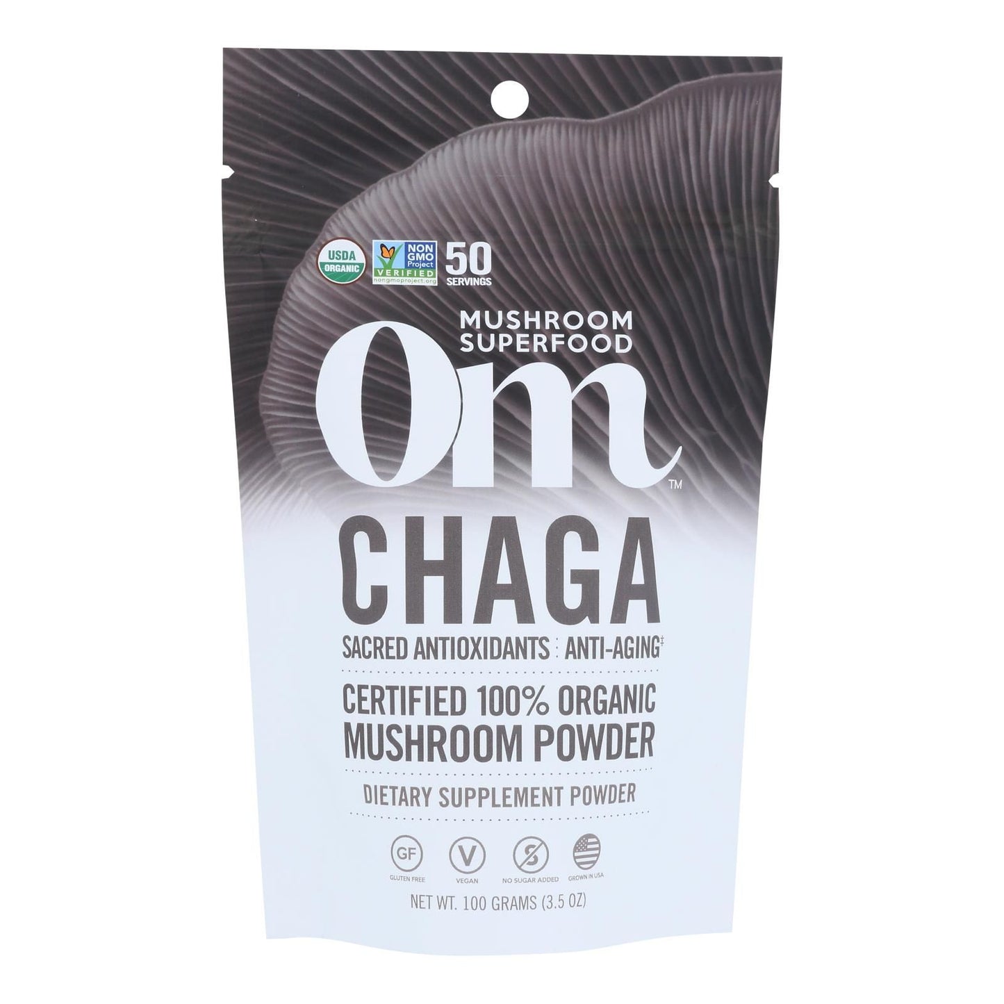 Om - Chaga Organic Powder 100grm - 1 Each - 3.5 Oz image 2