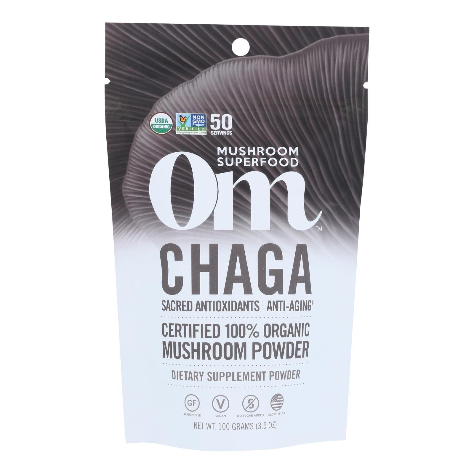 Om - Chaga Organic Powder 100grm - 1 Each - 3.5 Oz image 2