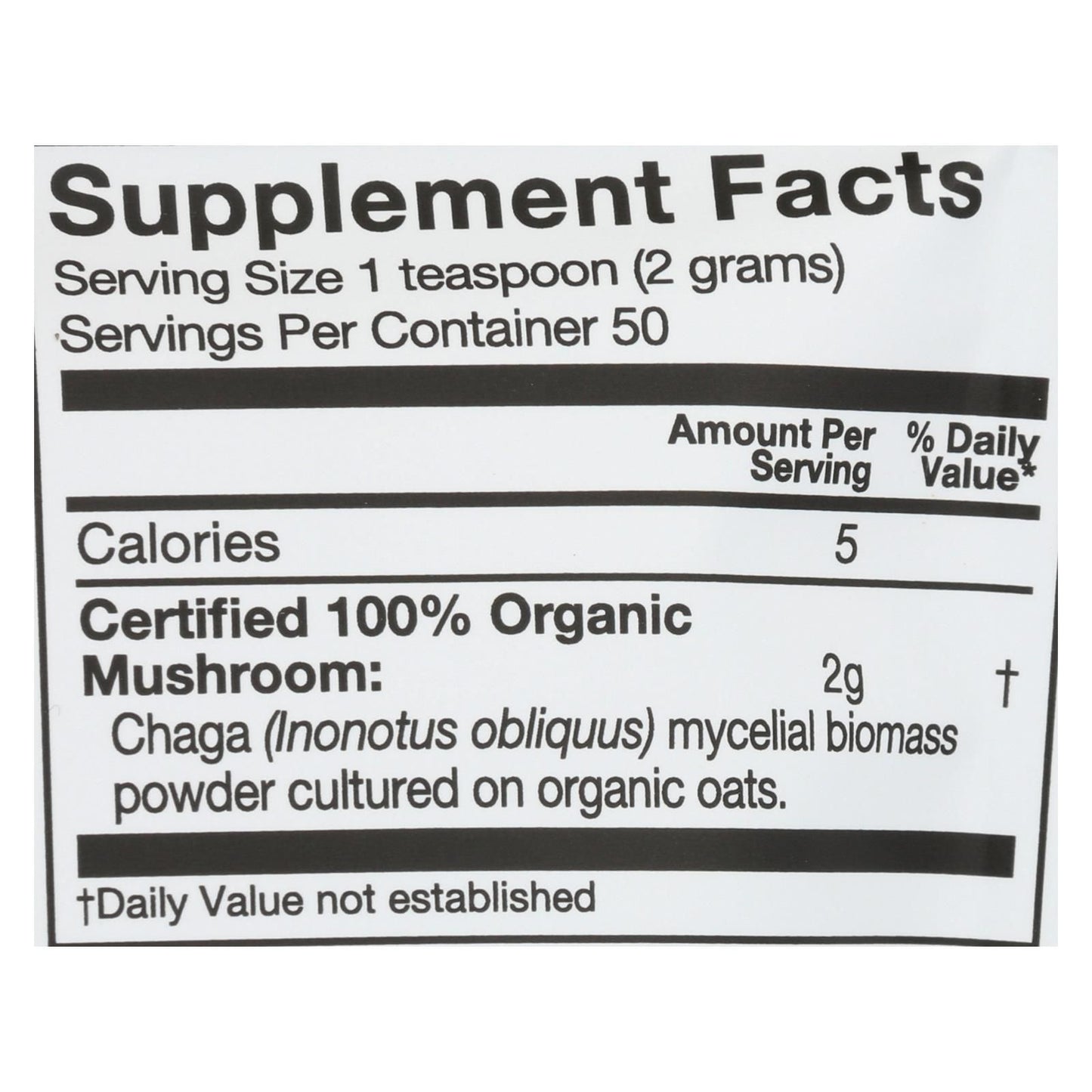 Om - Chaga Organic Powder 100grm - 1 Each - 3.5 Oz image 3