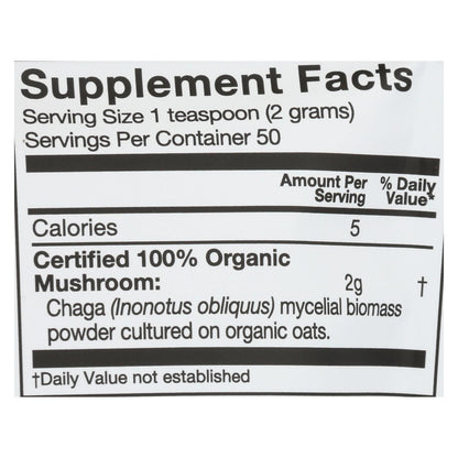 Om - Chaga Organic Powder 100grm - 1 Each - 3.5 Oz image 3