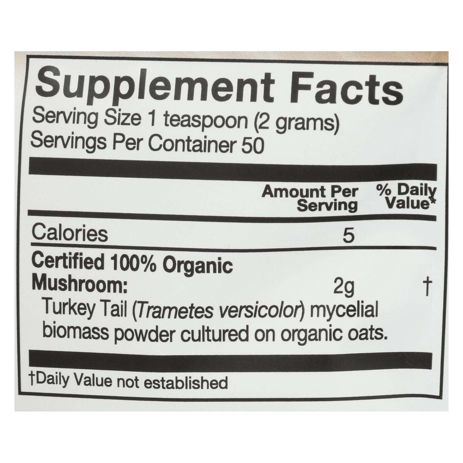 Om - Trkey Tail Organic Powder 100grm - 1 Each - 3.5 Oz image 3