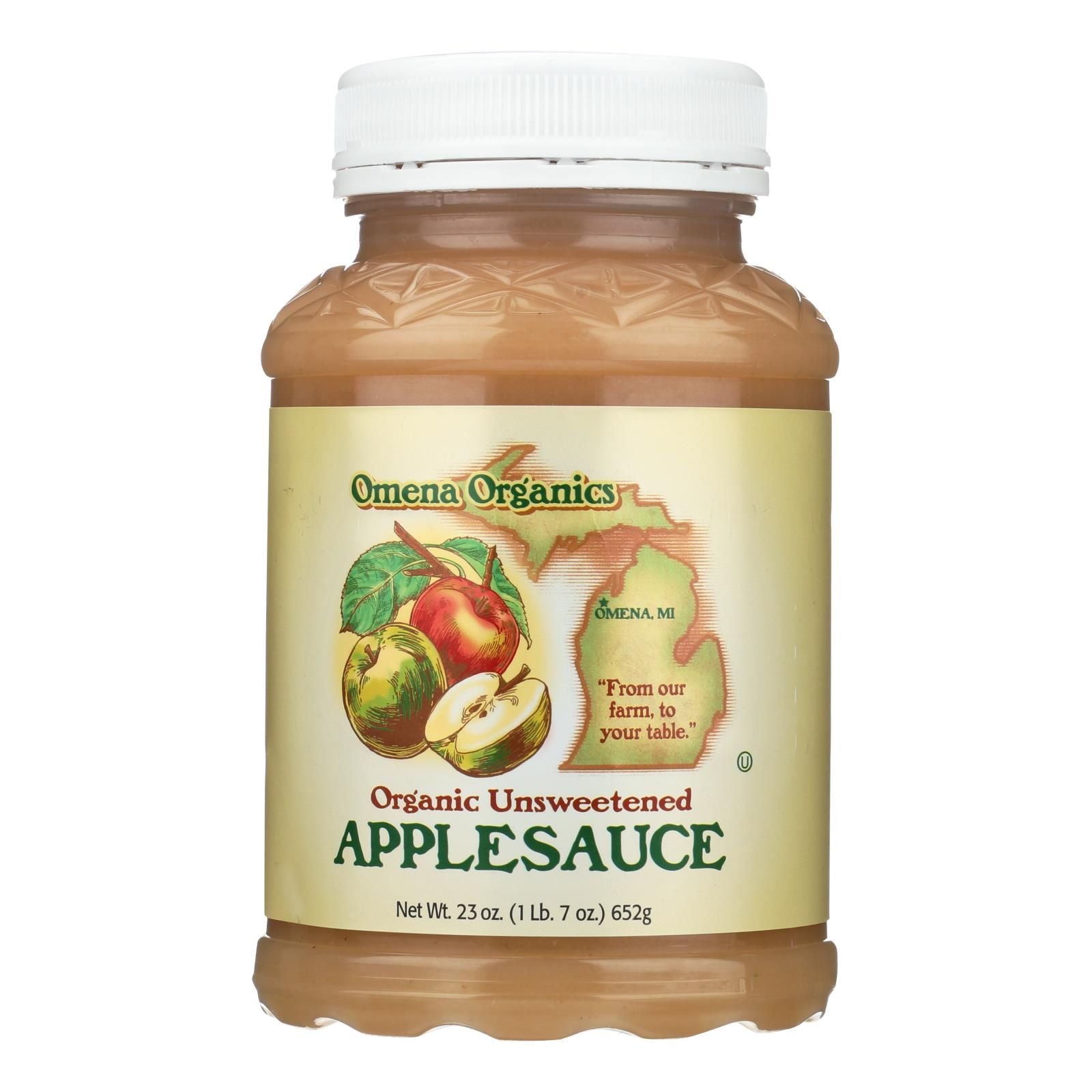 Omena Organics Apple Sauce - Organic - Unsweetend - Case Of 12 - 23 Oz image 1
