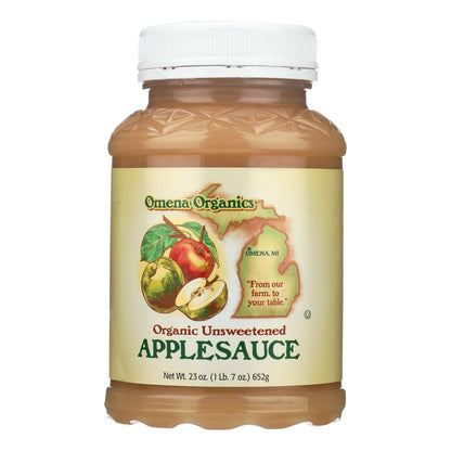 Omena Organics Apple Sauce - Organic - Unsweetend - Case Of 12 - 23 Oz image 1