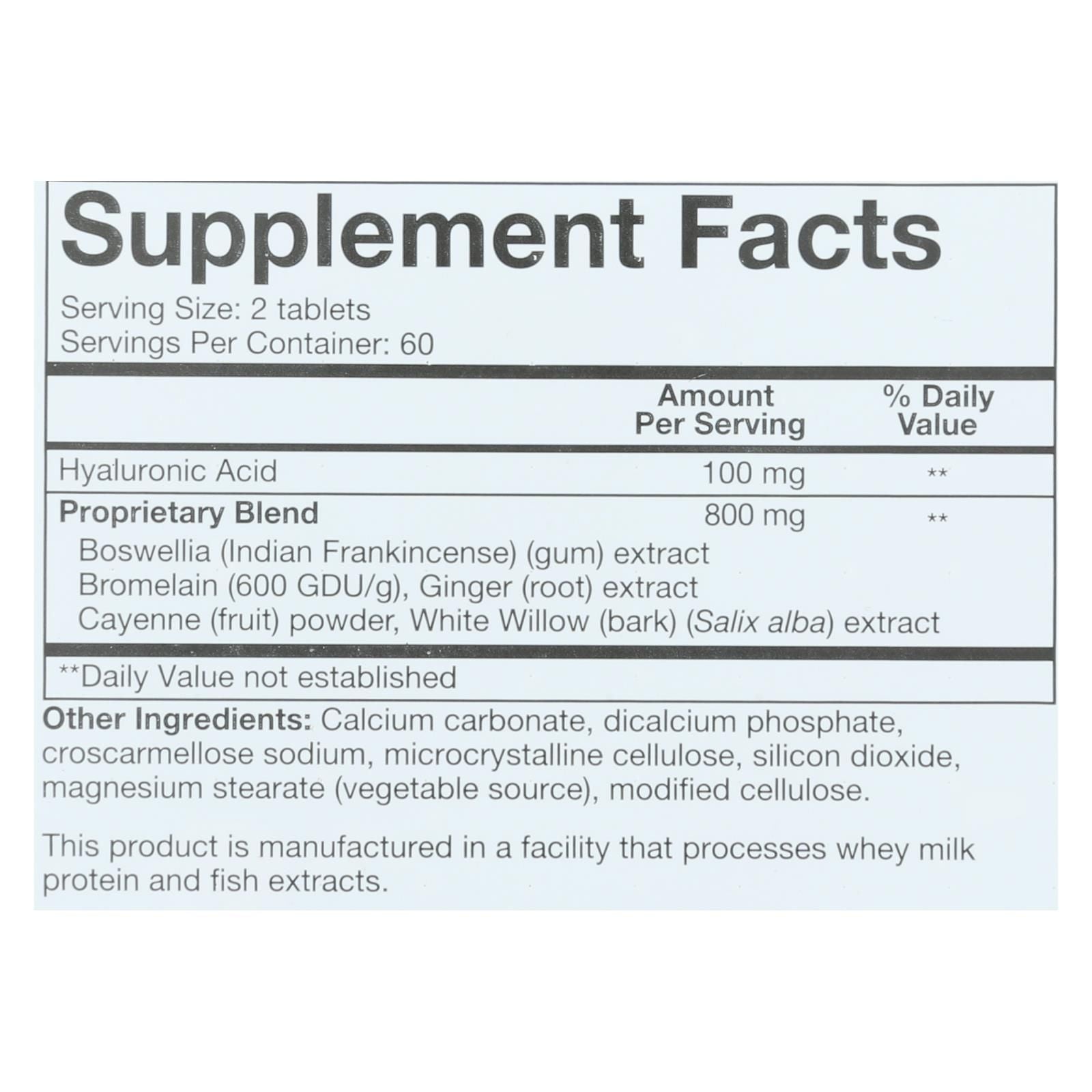 One Serving Size Of Youtheory Hyaluronic Acid Advanced - 1 Each - 120 Tab image 4