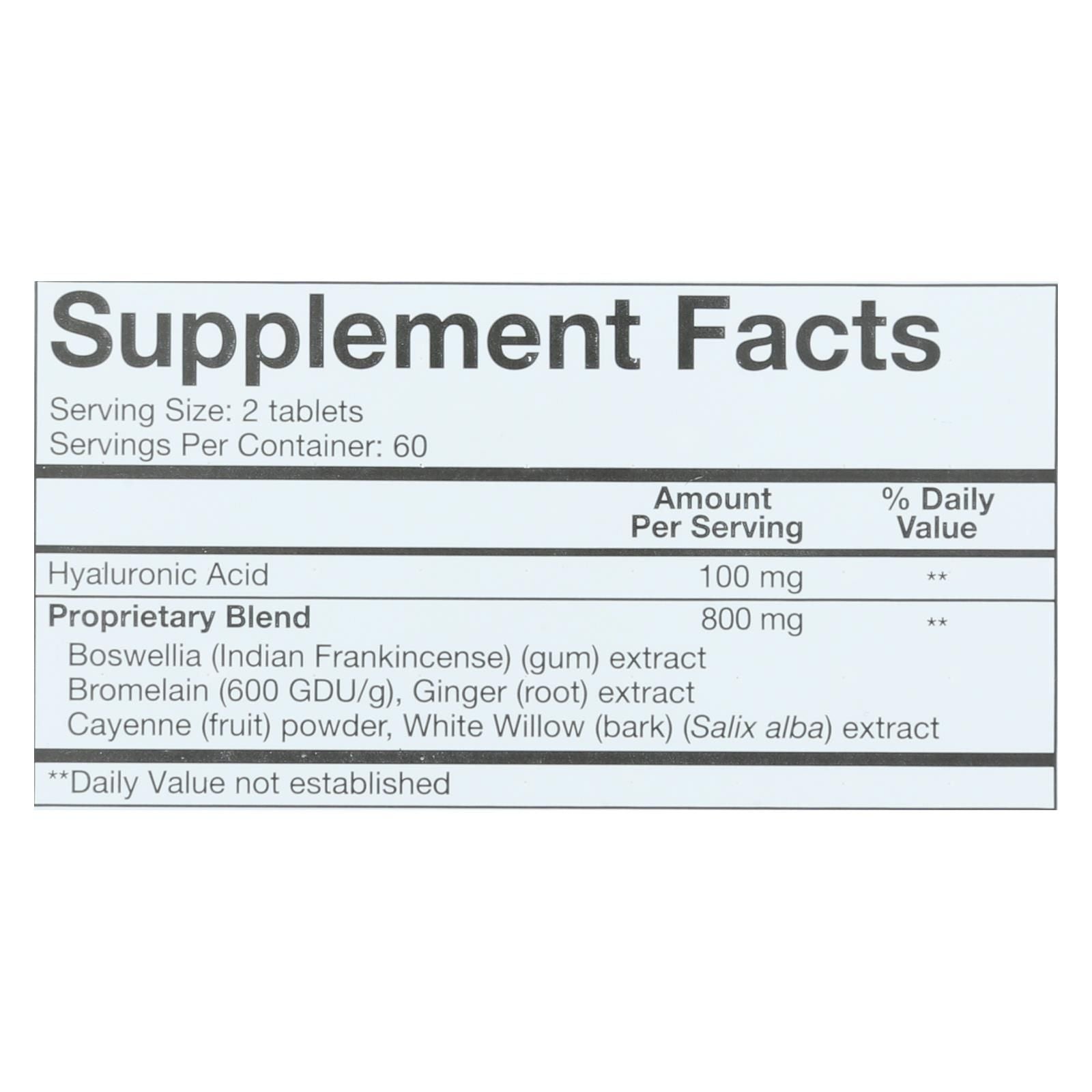 One Serving Size Of Youtheory Hyaluronic Acid Advanced - 1 Each - 120 Tab image 3