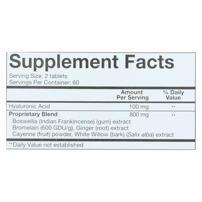 One Serving Size Of Youtheory Hyaluronic Acid Advanced - 1 Each - 120 Tab image 3