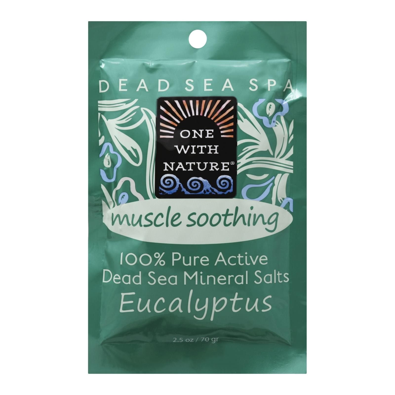 One With Nature Dead Sea Mineral Salt Bath - Soothing - Case Of 6 - 2.5 Oz. image 1
