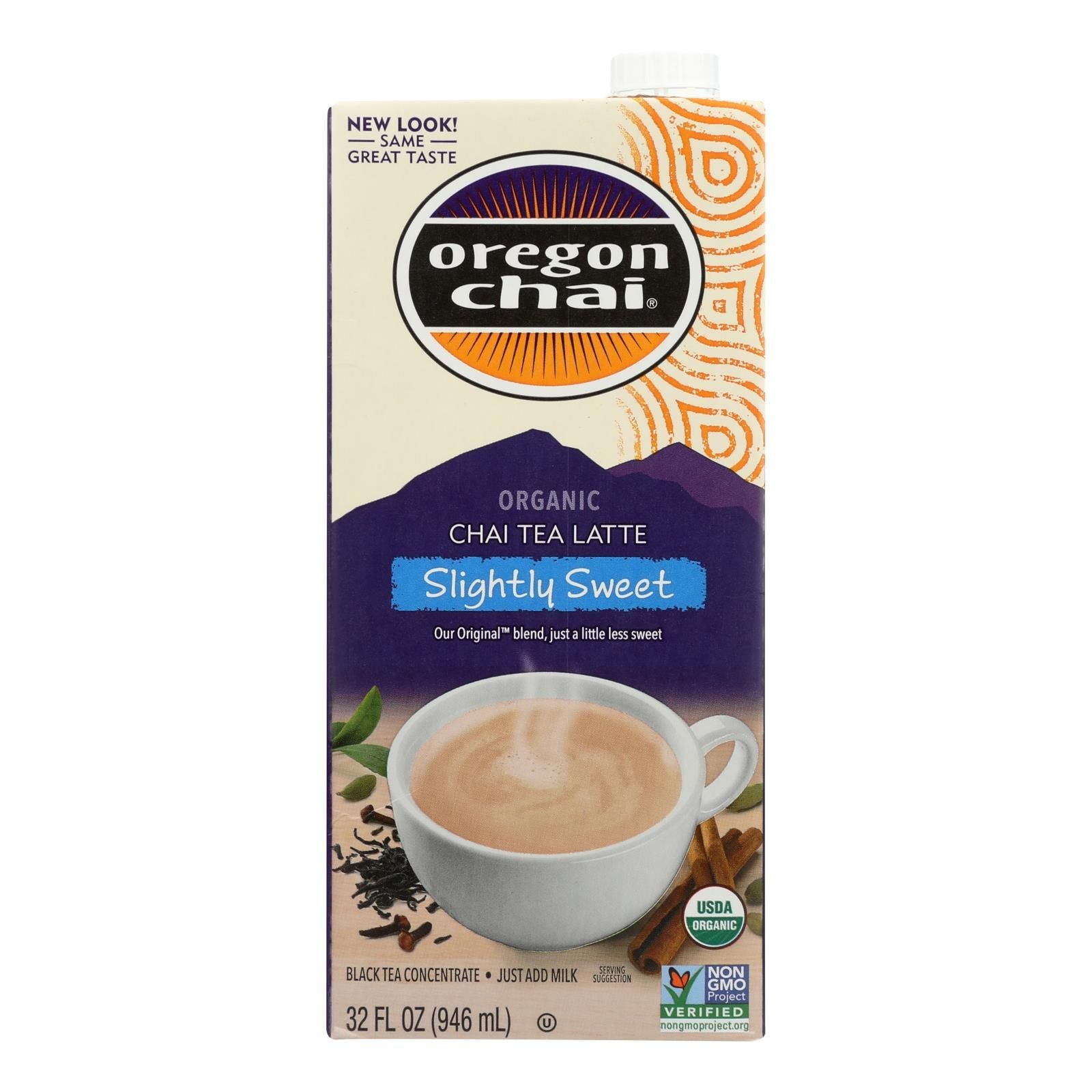 Oregon Chai Original Chai Tea Latte Concentrate - Slightly Sweet - Case Of 6 - 32 Fl Oz. image 1
