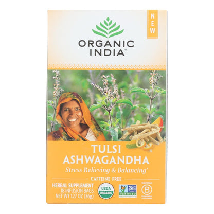 Organic India - Tulsi Ashwagandha - Case Of 6 - 18 Ct image 2