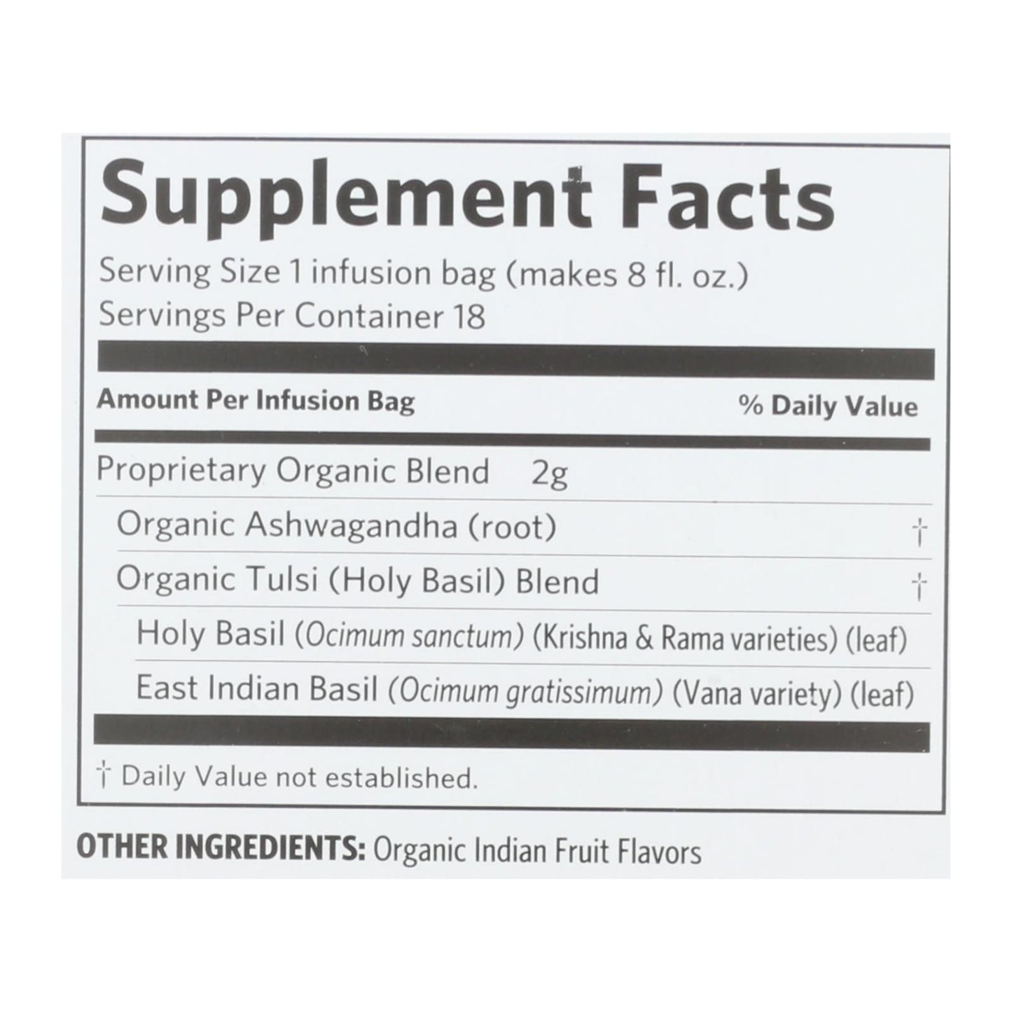Organic India - Tulsi Ashwagandha - Case Of 6 - 18 Ct image 3