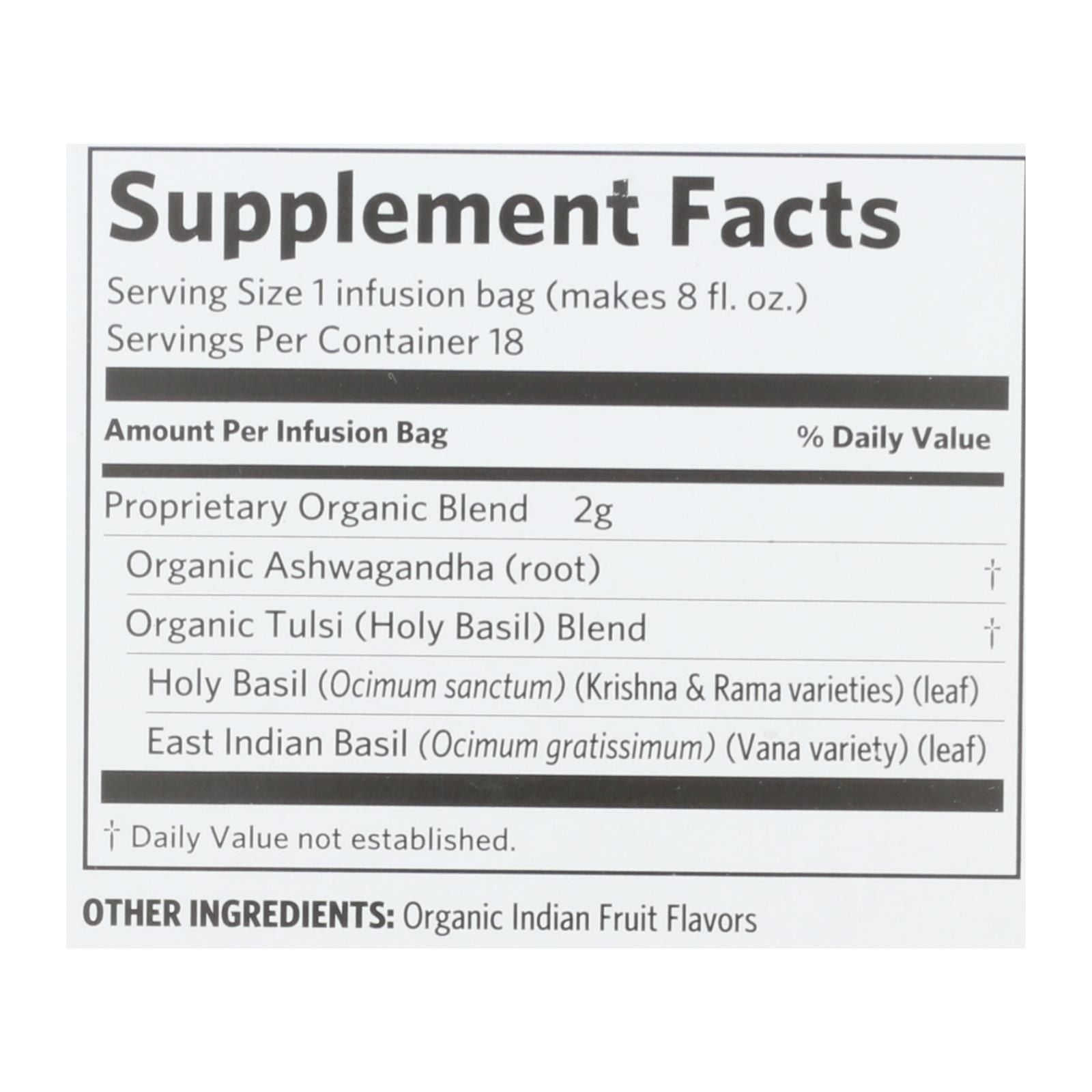 Organic India - Tulsi Ashwagandha - Case Of 6 - 18 Ct image 3