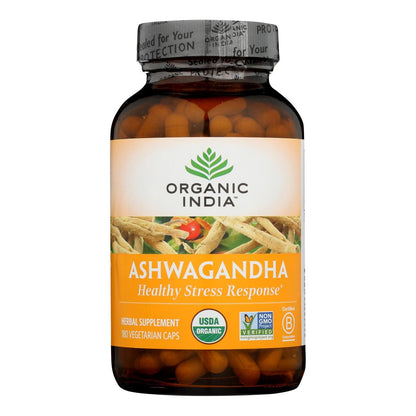 Organic India Ashwagandha Capsules - Bottle - 180 Vege Capsules image 2
